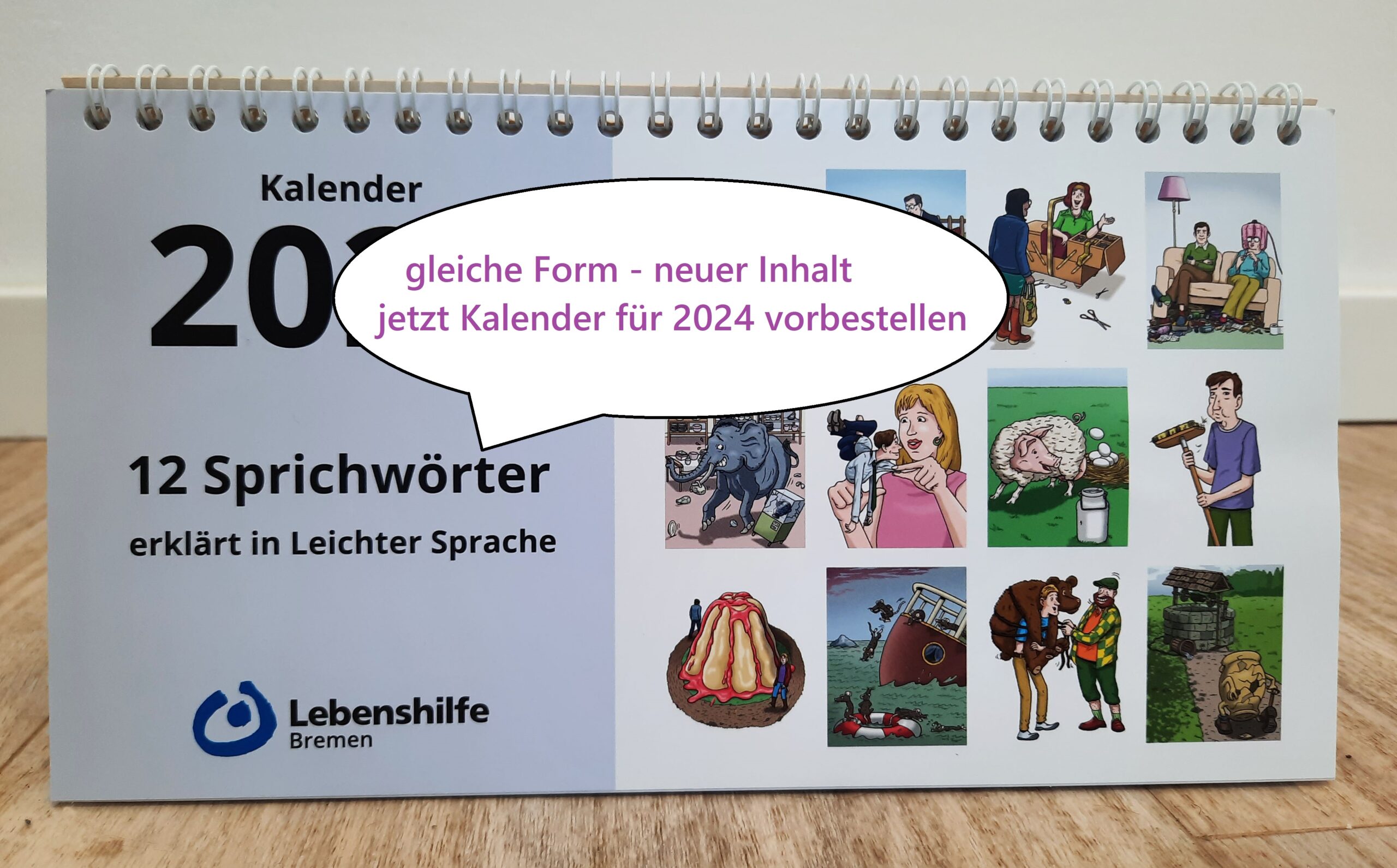 Ein Kalender In Leichter Sprache Vorbestellung Lebenshilfe