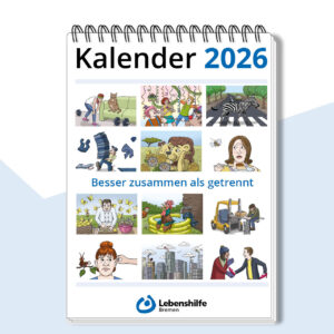 Deckblatt Kalender 2026 mit 12 kleinen Bildern